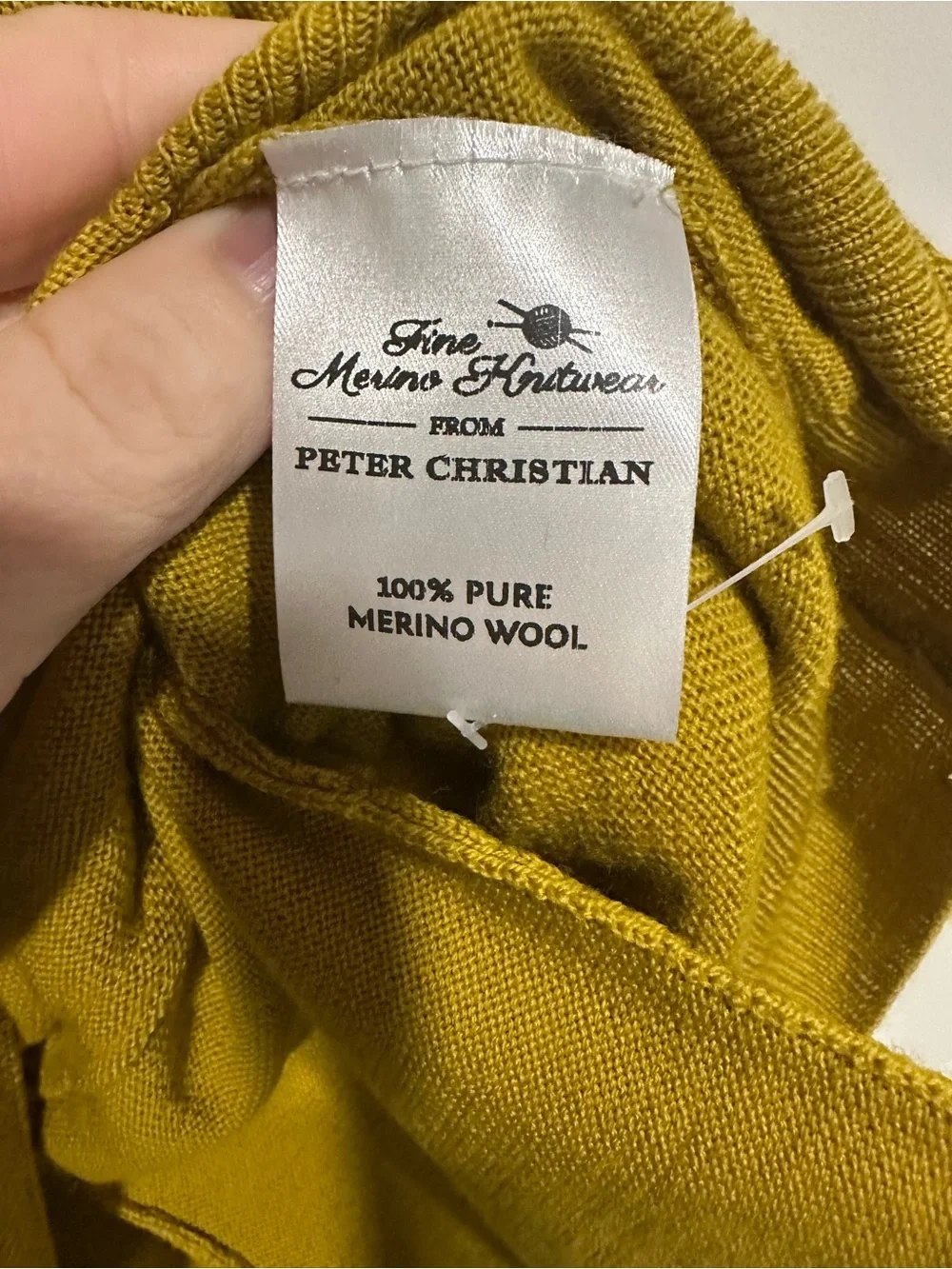 NWT PETER CHRISTIAN Sweater Vest Gold Merino Wool Men’s 3XL
